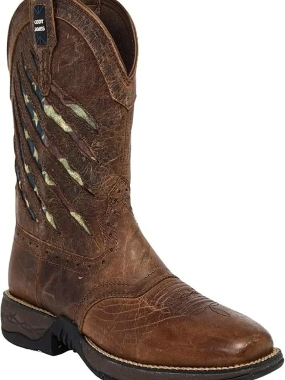 Cody James Scratch American Flag Lite Western Boots Men's 13D